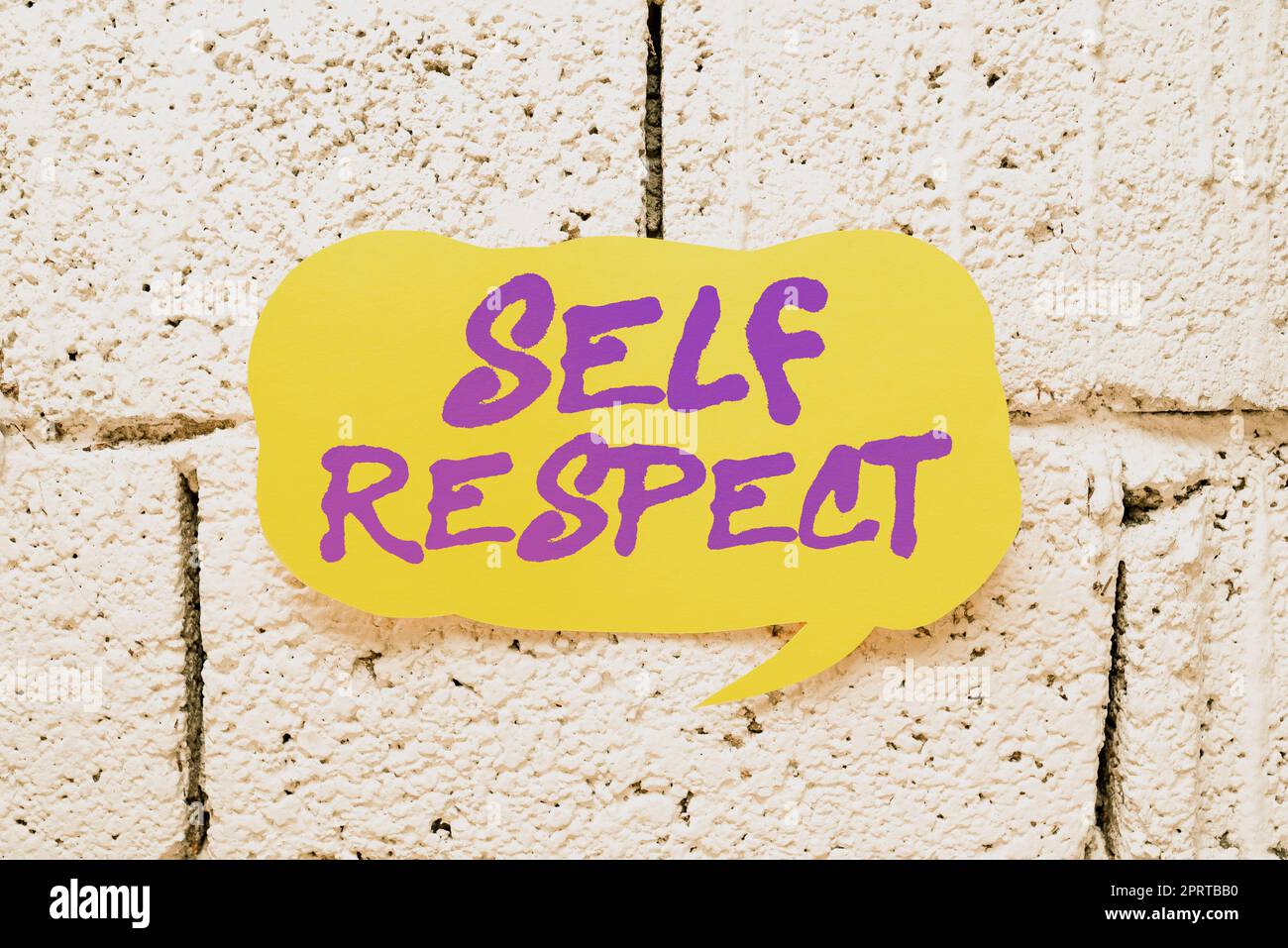 Écriture affichant le texte respect de soi. Concept signification