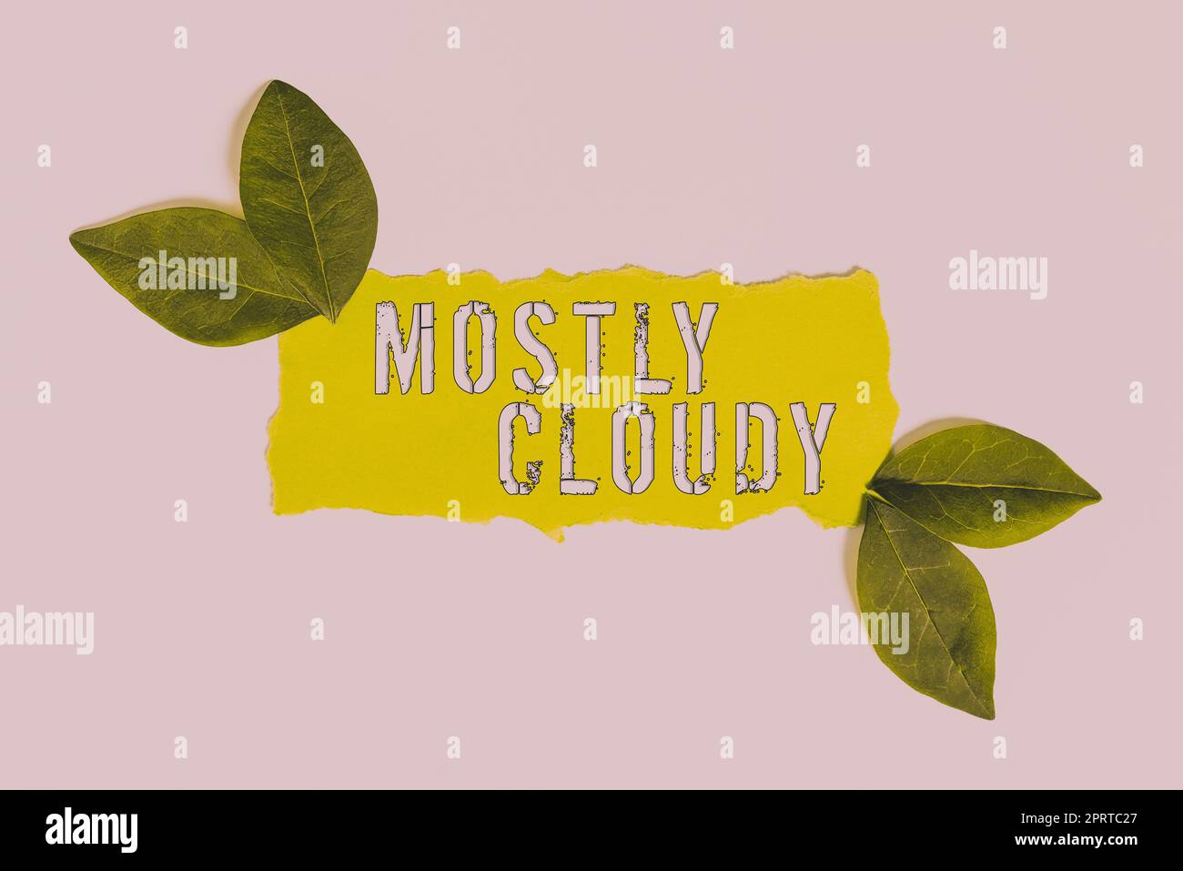 Signe de texte affichant principalement des nuages. Mot écrit sur l'ombre Vaporous Foggy Fluffy Nebule Clouds SkyScape Banque D'Images