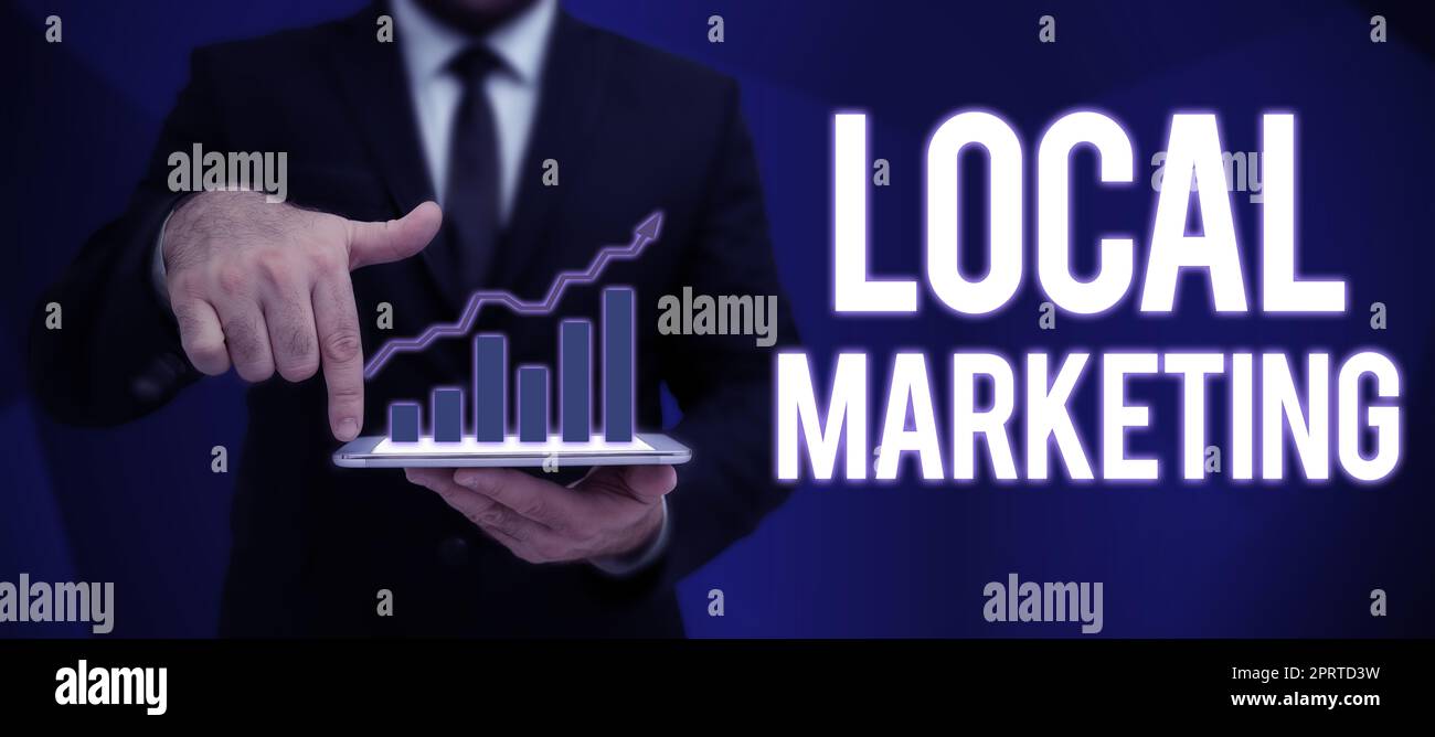 Légende de texte présentant le marketingA entreprise locale où un