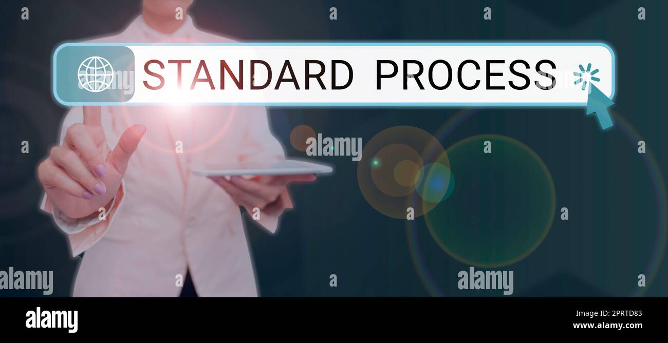 Texte d'écriture écriture règles de processus standard mises en correspondance avec la qualité finale du produit. Concept, c'est-à-dire règles à respecter avec la qualité finale du produit Banque D'Images