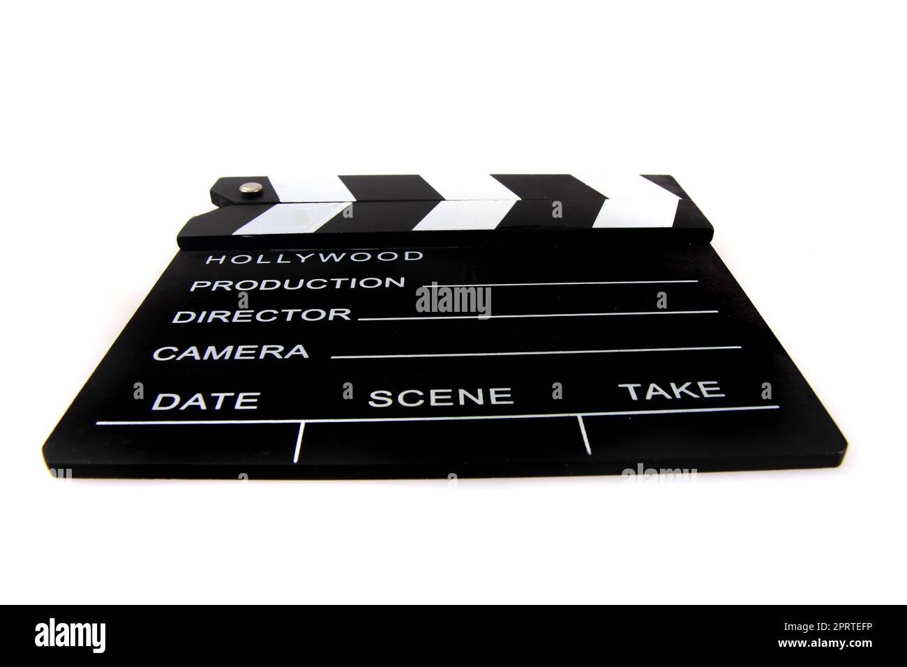 tableau noir de vieux films isolé sur fond blanc Banque D'Images