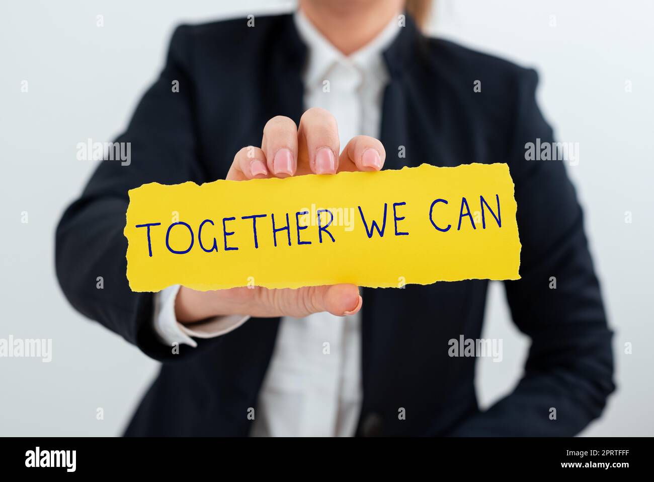 Signe montrant ensemble nous CanUnity peut rendre tout possible un groupe puissant. Vue d'ensemble de l'entreprise l'unité peut rendre tout possible un groupe puissant Banque D'Images