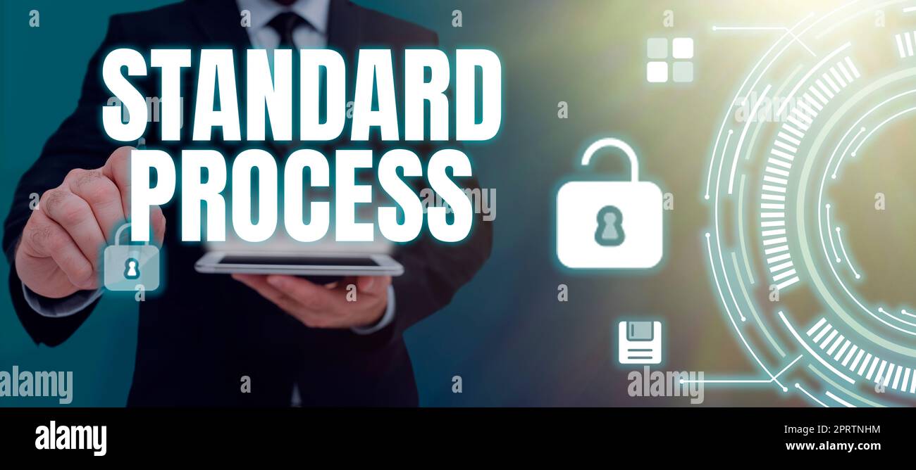 Légende de texte présentant les règles de processus standard à adapter à la qualité finale du produit. Mot écrit sur les règles à mettre en correspondance avec la qualité finale du produit Banque D'Images