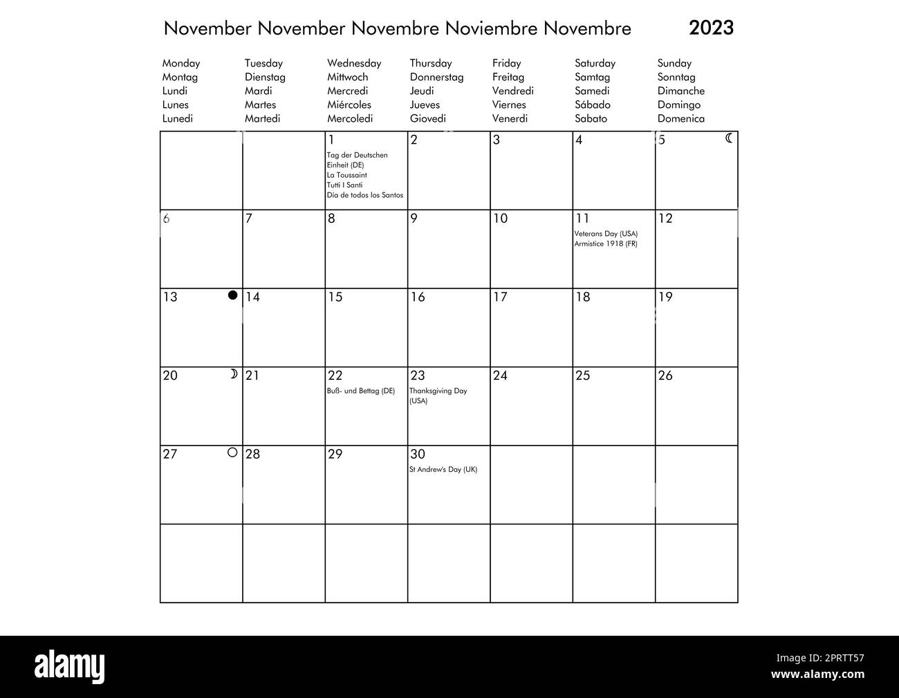 23 calendrier français Banque d'images détourées - Alamy