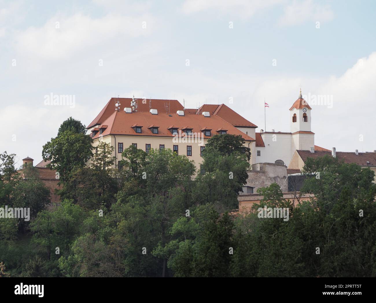 Le château de Spielberg à Brno Banque D'Images