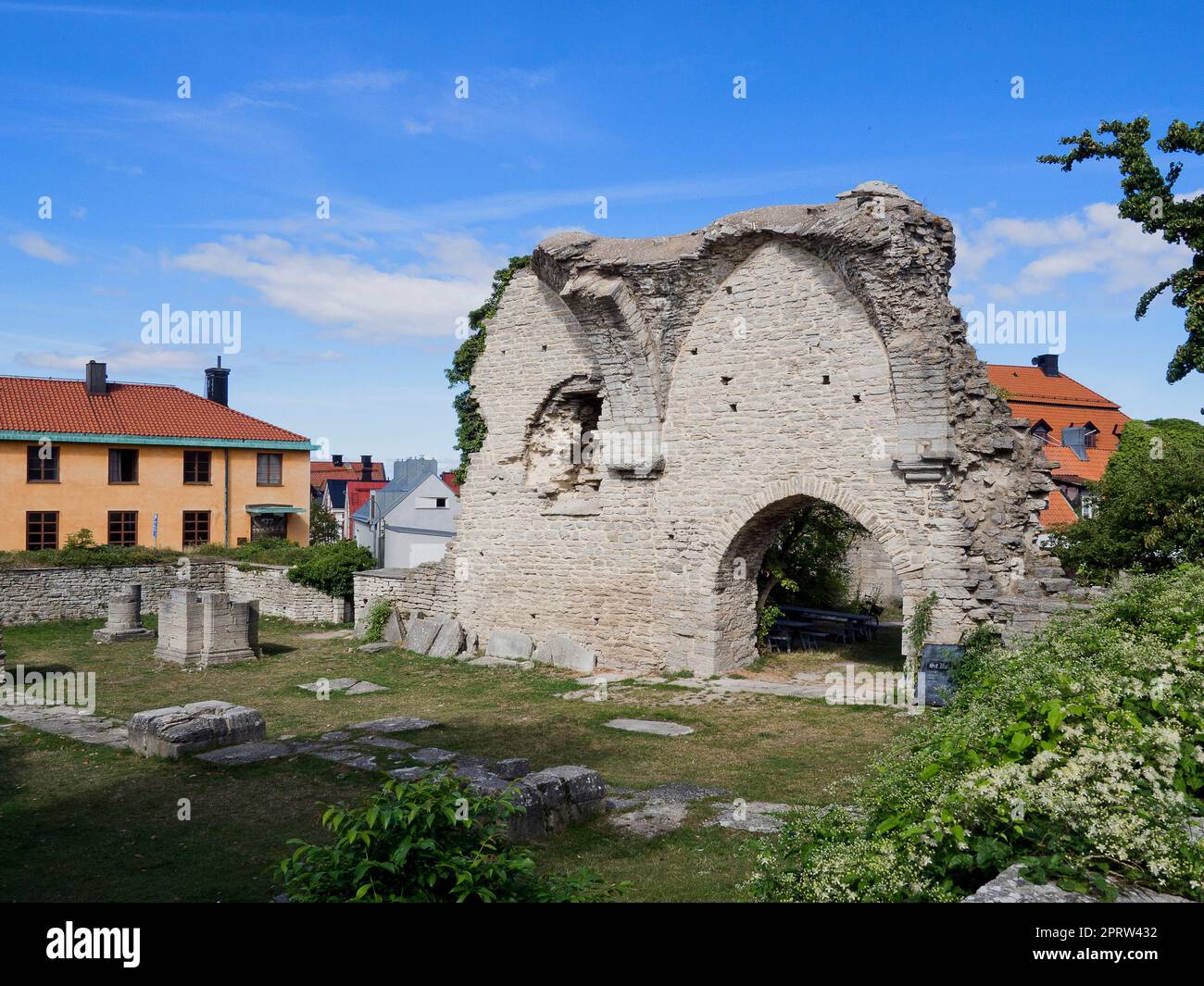 Suède, Gotland - St pers ruine à Visby Banque D'Images