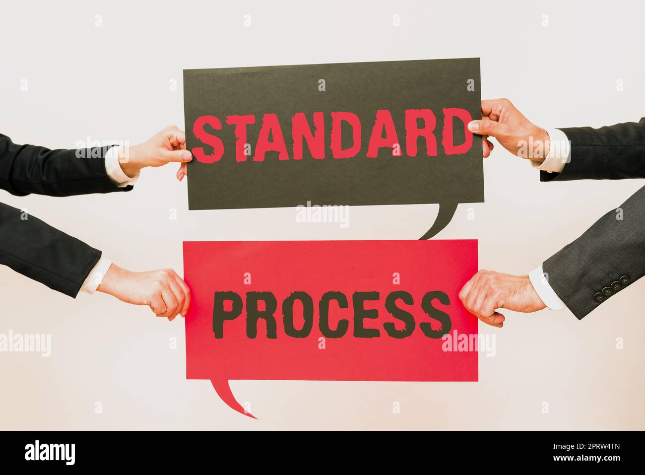 Signature manuscrite Standard Processrules fait pour être assorti à la qualité finale du produit. Règles de présentation de l'entreprise adaptées à la qualité du produit final Banque D'Images