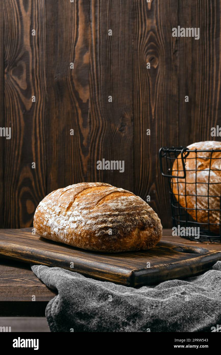 Pain artisanal de blé entier Banque D'Images