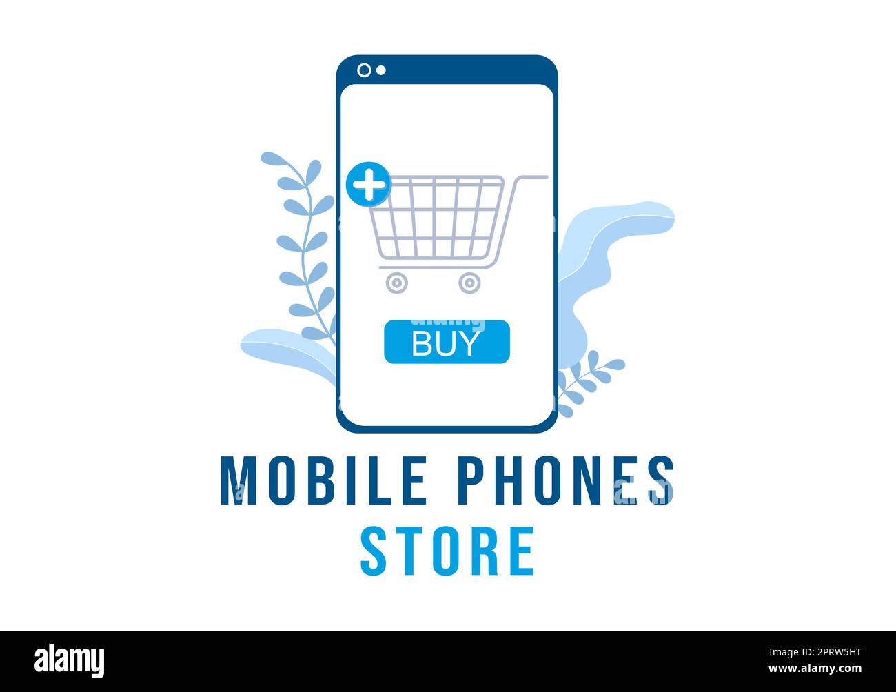 Modèle de magasin de téléphone portable dessin main dessin animé dessin animé dessin animé Illustration plate avec des modèles de téléphones, des tablettes, des gadgets de vente au détail, d'autres appareils et accessoires Banque D'Images