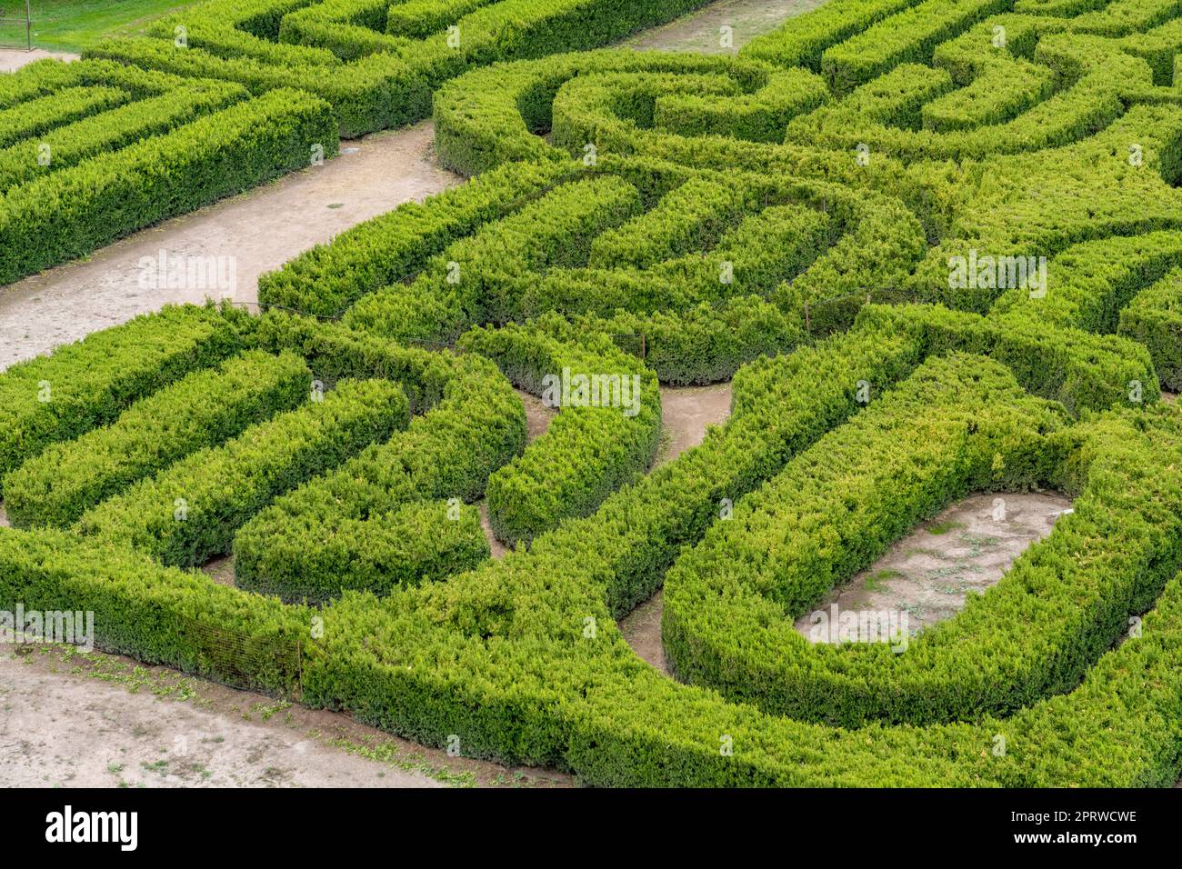 Le labyrinthe de Borges ou le labyrinthe de Borges sur Finca Los Alamos, San Rafael, Argentine. Banque D'Images