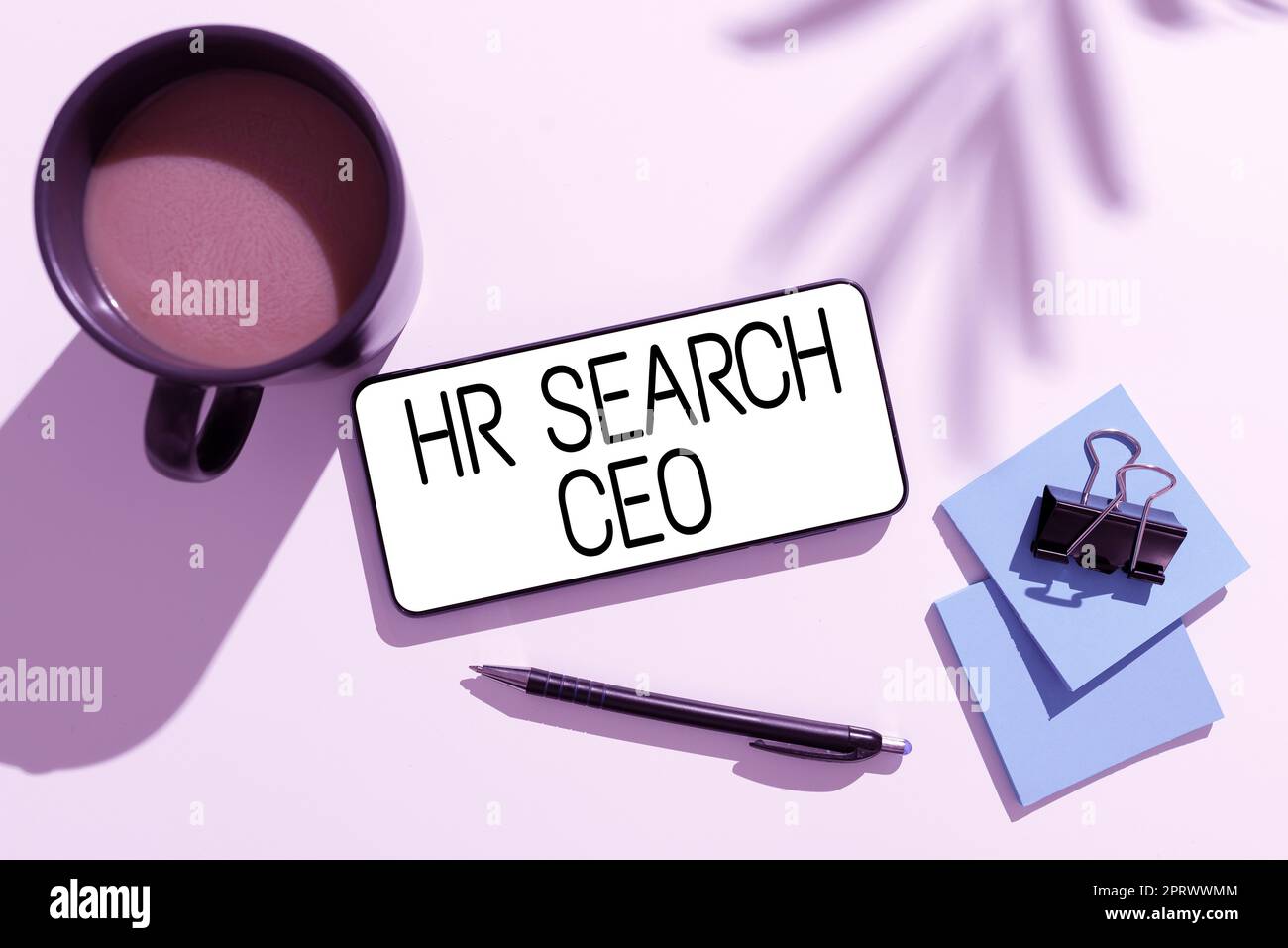 Affiche textuelle montrant le PDG de HR Search. Mot pour les ressources humaines à la recherche d'un nouveau chef de la direction Banque D'Images