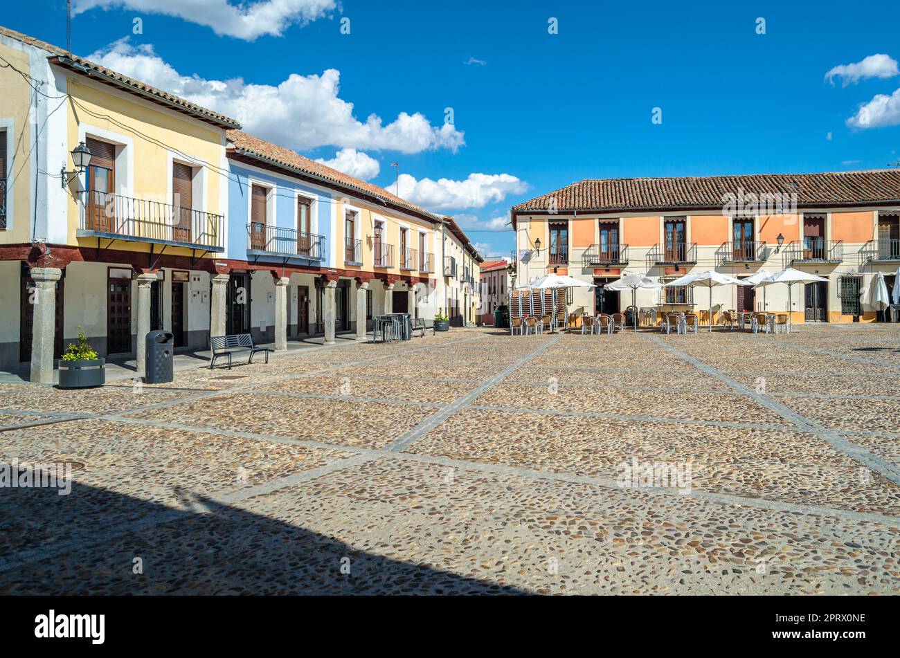 Place principale dans la ville de Navalcarnero, Communauté de Madrid, Espagne Banque D'Images