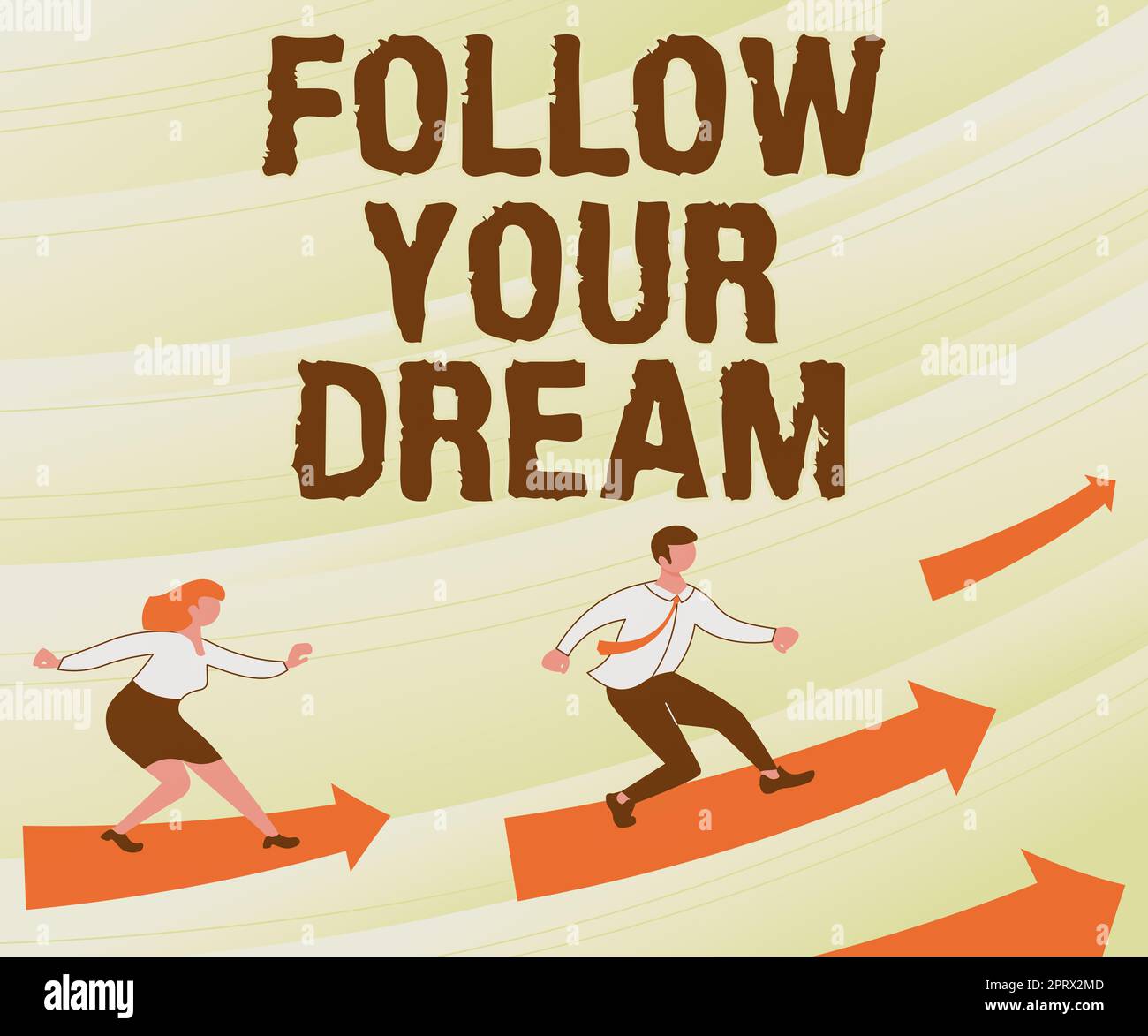 Affiche de texte Suivez votre DreamKeep sur vos objectifs Live la vie que vous voulez être. Mot pour garder la trace sur vos objectifs Live la vie que vous voulez être Banque D'Images