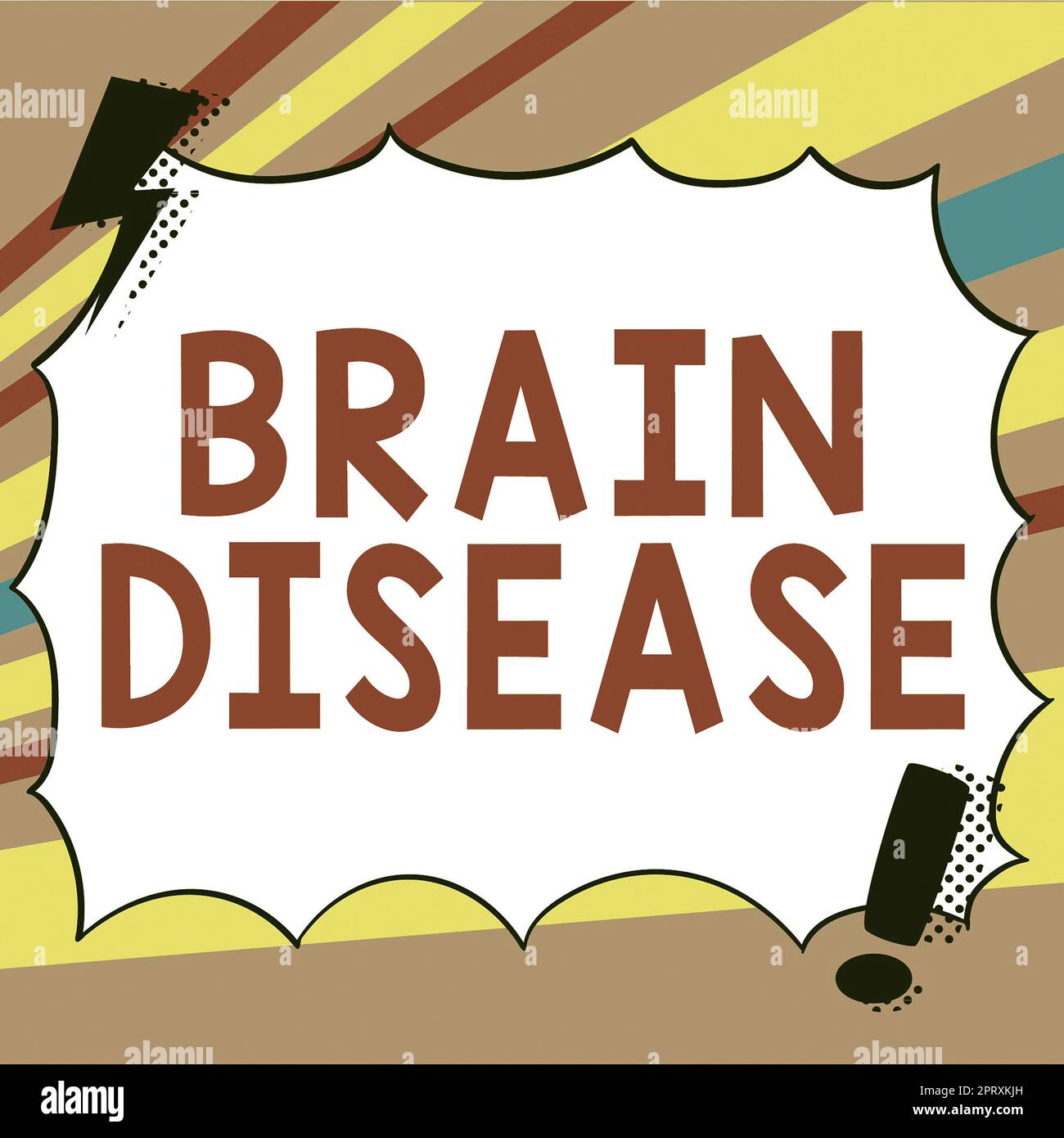 Légende conceptuelle maladie du cerveau, photo conceptuelle un trouble neurologique qui détériore le système s est des nerfs Banque D'Images