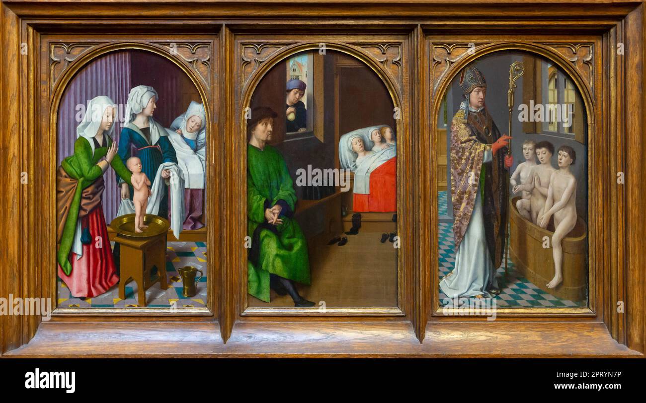 Trois légendes de St Nicolas, Gerard David, vers 1500-1520, Banque D'Images