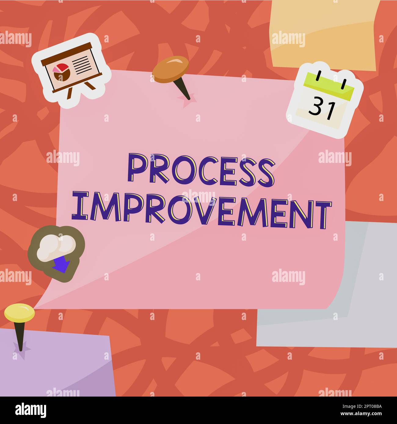 Légende conceptuelle amélioration du processus, optimisation ...