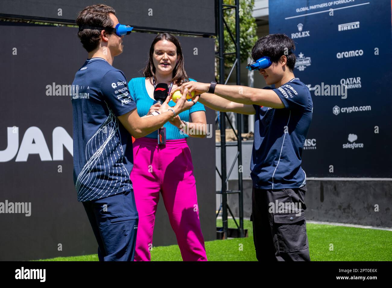 BAKOU, AZERBAÏDJAN, circuit de la ville de bakou, 27 avril 2023 : #22, Yuki TSUNODA, Scuderia Alpha Tauri, lors du Grand Prix de Formule 1 d'Azerbaïdjan à Bakou CIT Banque D'Images