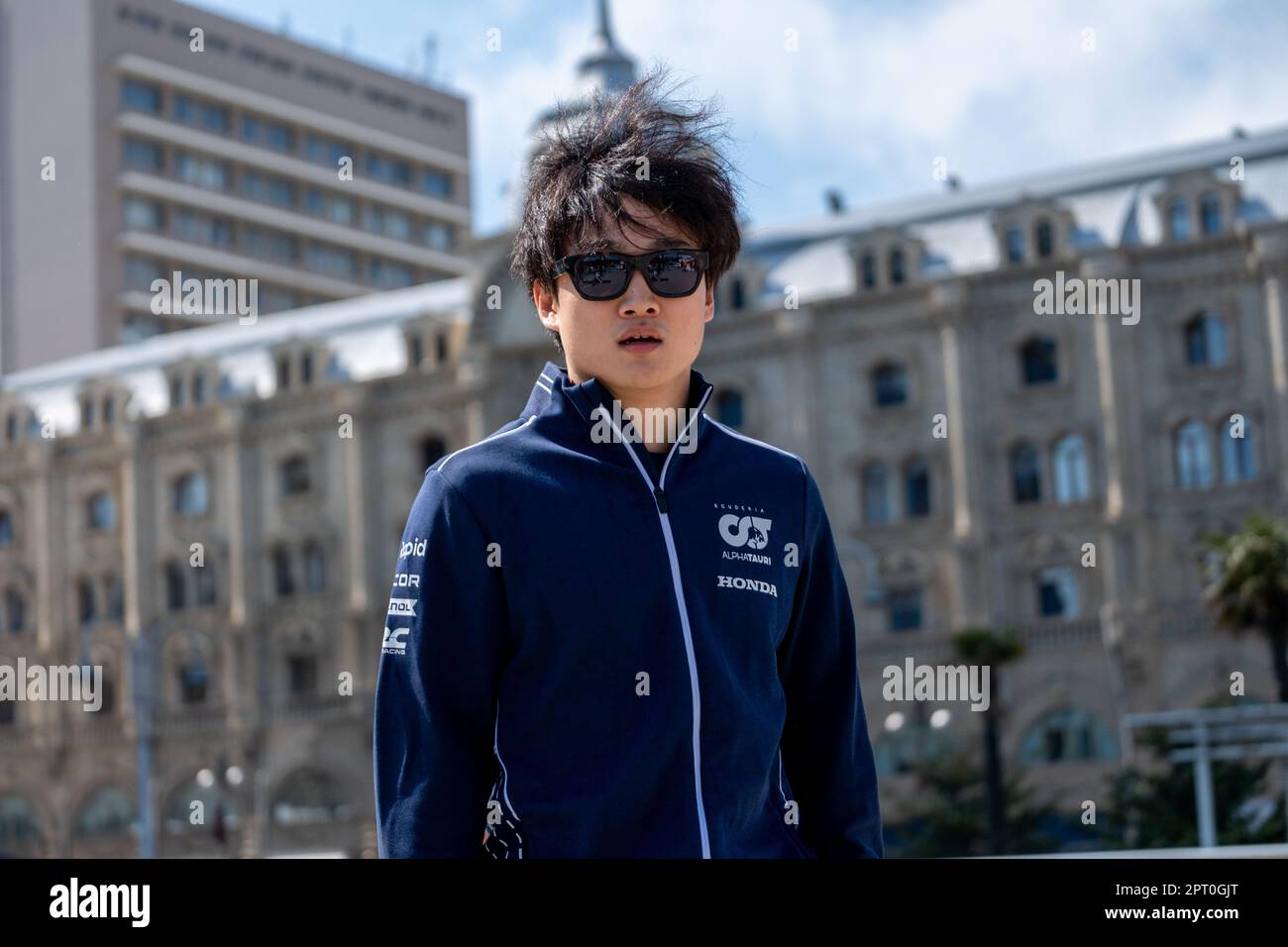 BAKOU, AZERBAÏDJAN, circuit de la ville de bakou, 27 avril 2023 : #22, Yuki TSUNODA, Scuderia Alpha Tauri, lors du Grand Prix de Formule 1 d'Azerbaïdjan à Bakou CIT Banque D'Images