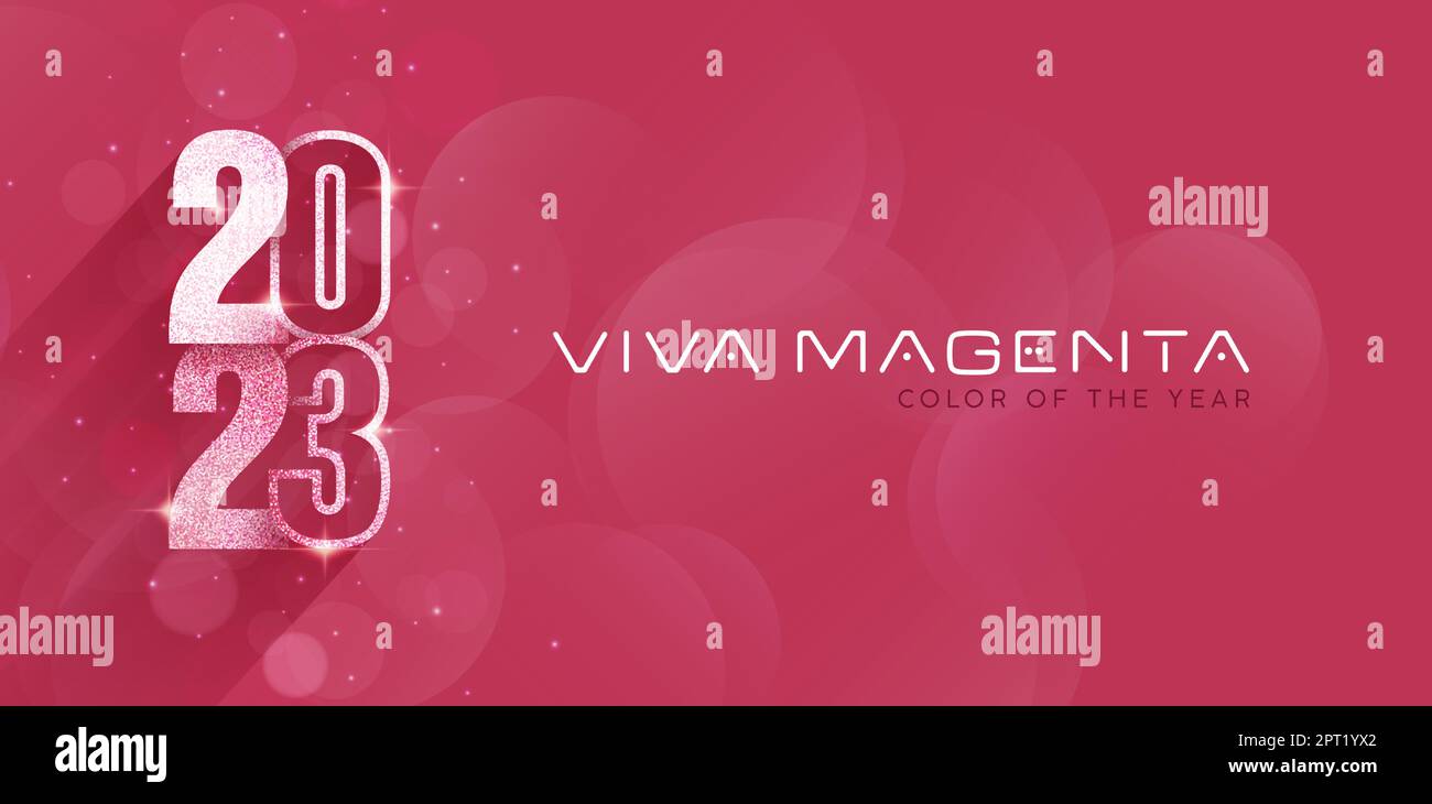 2023 Viva Magenta couleur de l'année Illustration de Vecteur