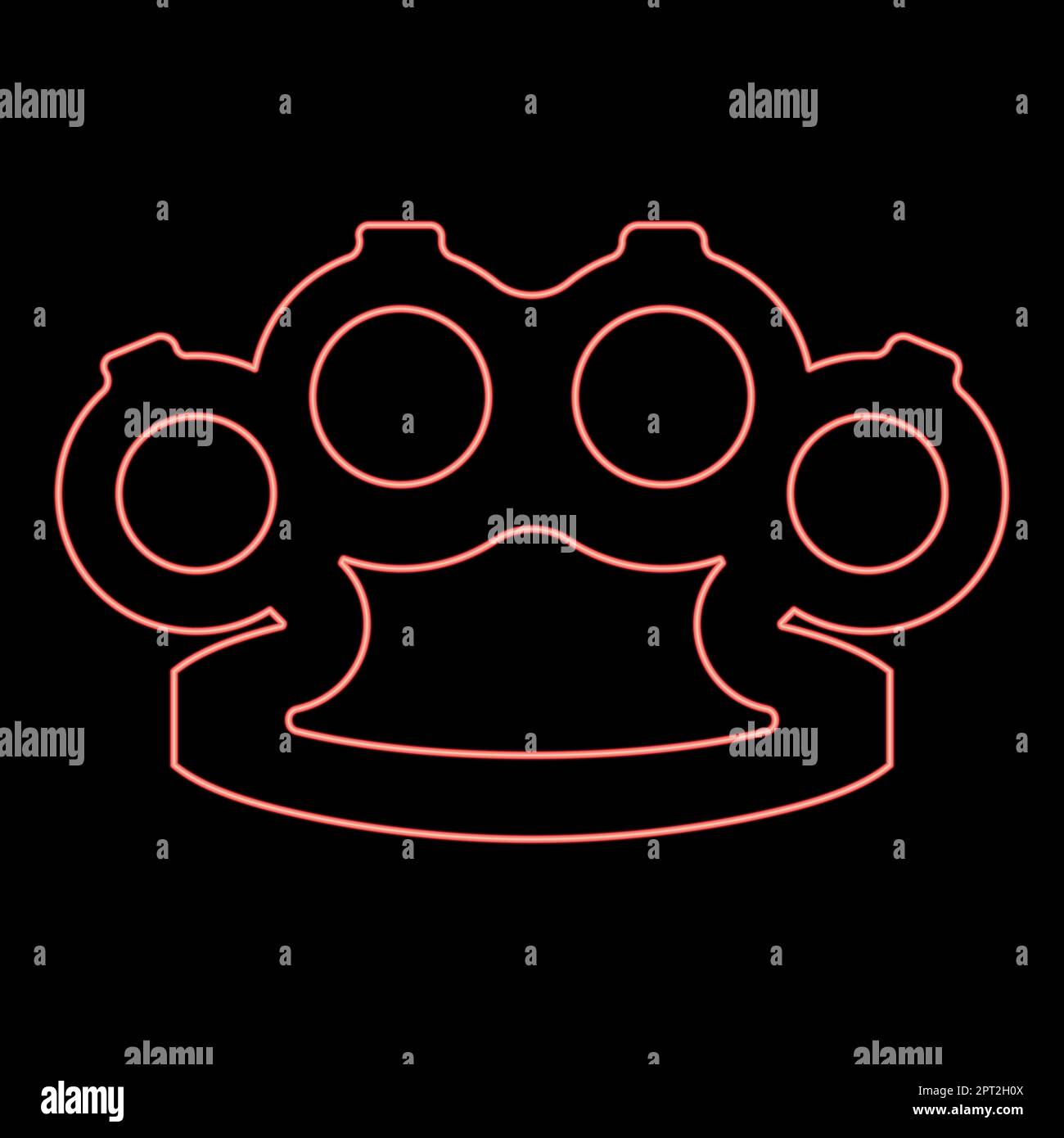 Porte-fusées fluo porte-fusées arme pour la main rouge couleur vecteur illustration image style plat Illustration de Vecteur