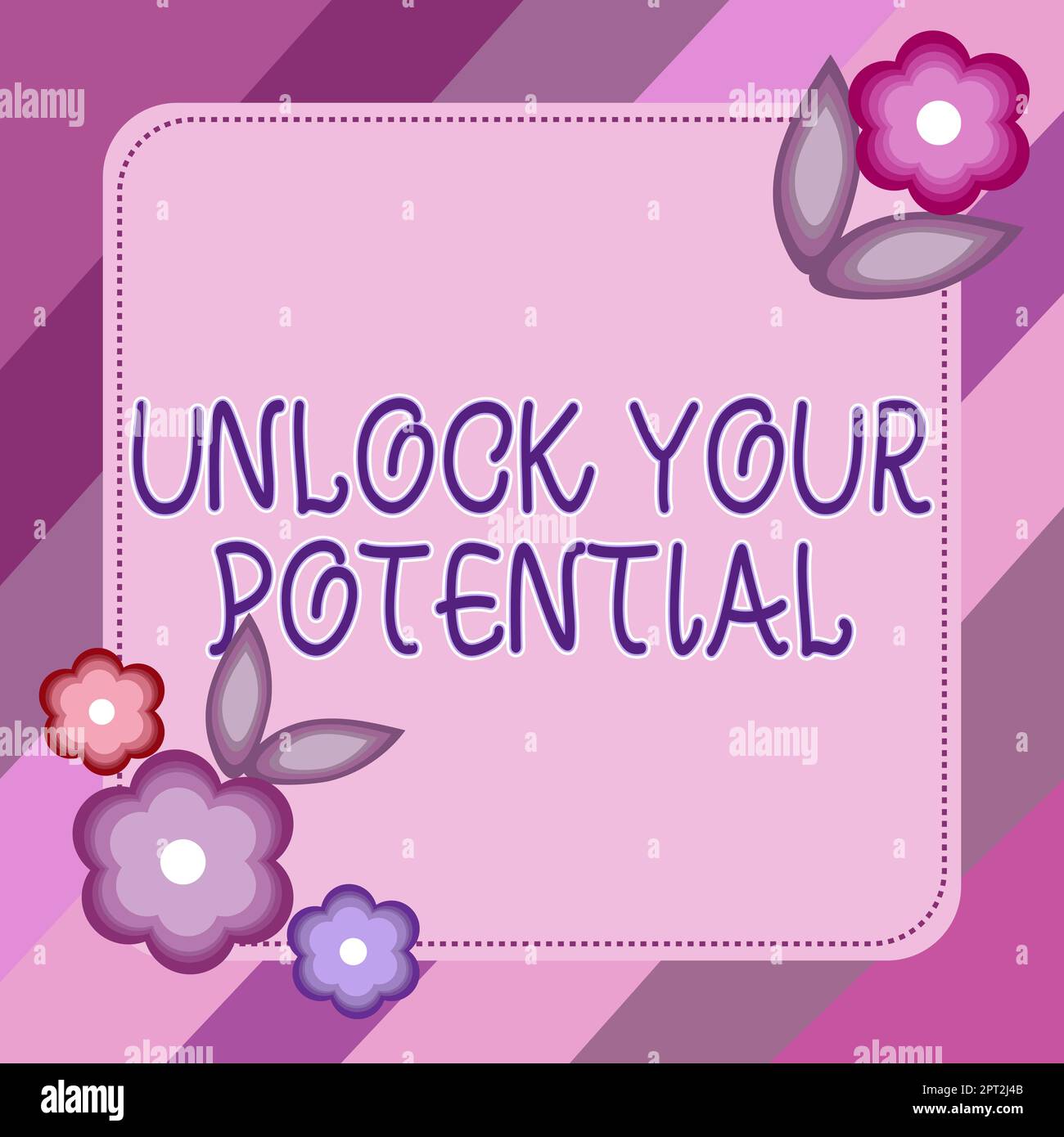 Légende de texte présentant Unlock Your Potential, Business Showcase Optimisez la force et les capacités font la différence Banque D'Images