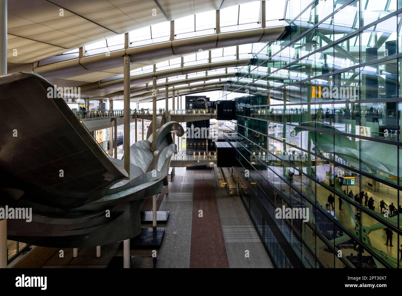 Terminal 2 (le Queen's terminal) aéroport de Heathrow, Londres, Royaume-Uni. Banque D'Images