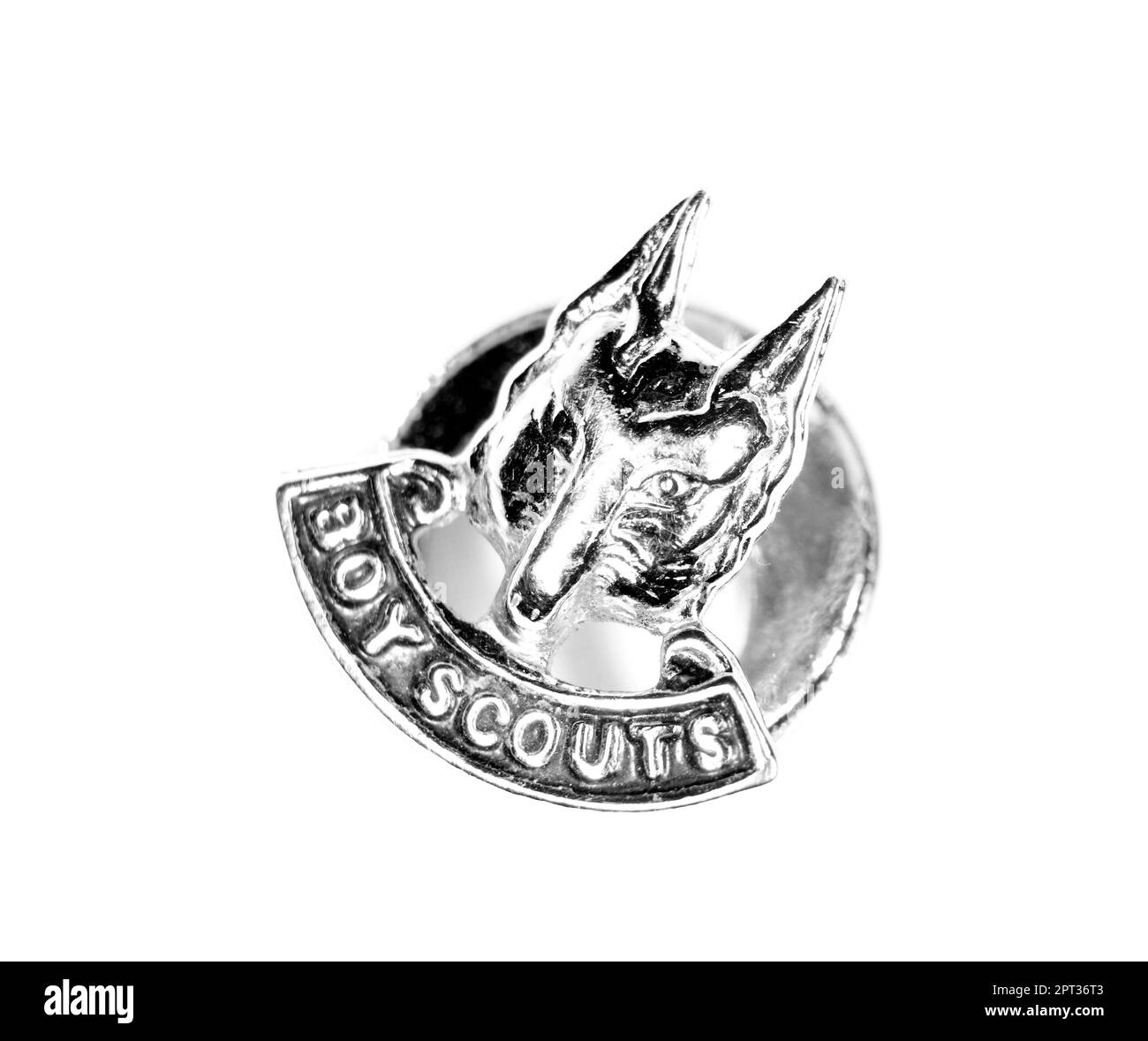 Badge Metal Boy Scouts. Banque D'Images