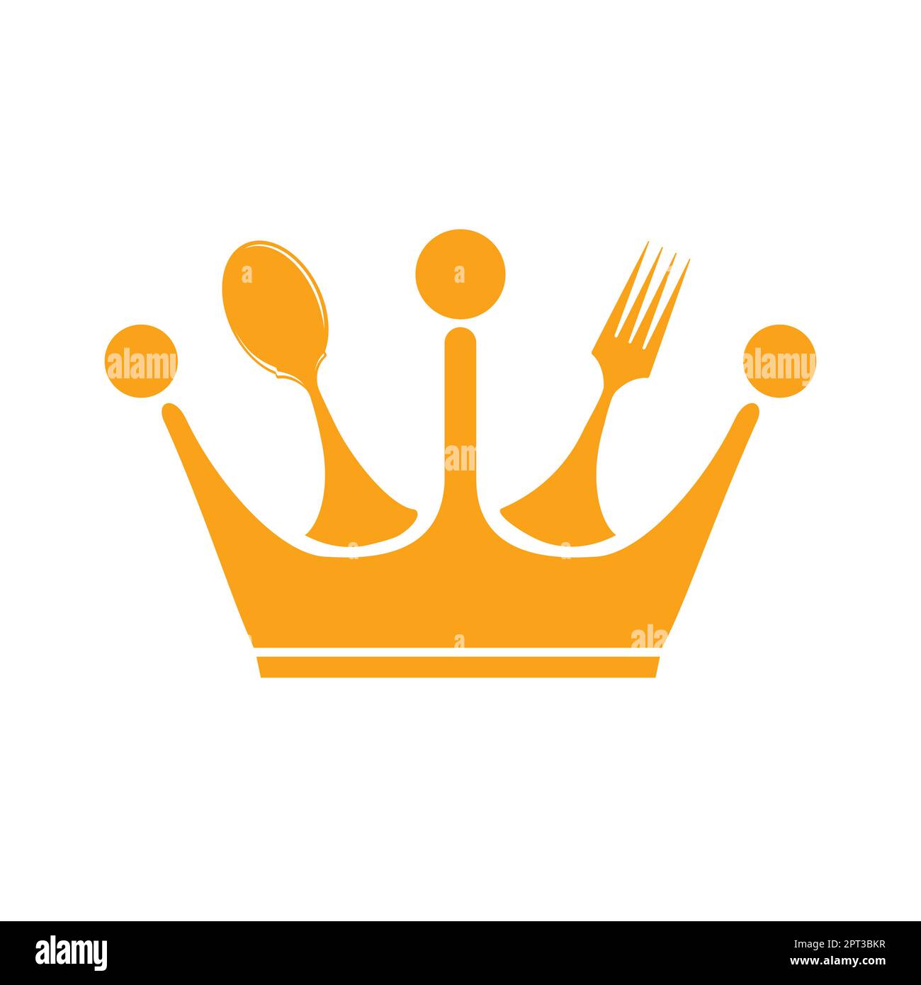 Design du logo vecteur Food kingdom. Concept du logo Royal Food. Illustration de Vecteur