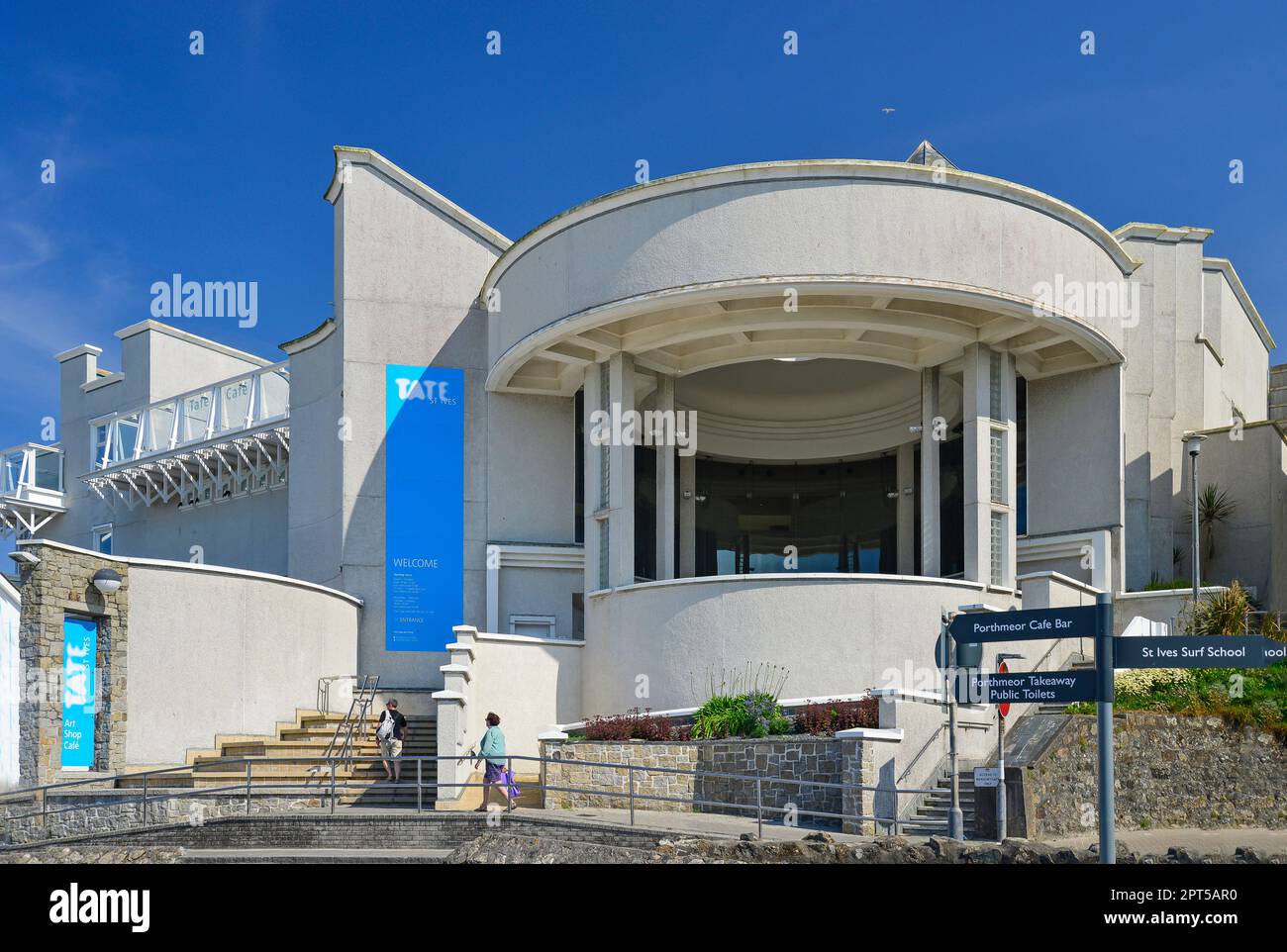 Galerie d'art Tate St Ives, Porthmeor Beach, St Ives, Cornwall, Angleterre, Royaume-Uni Banque D'Images
