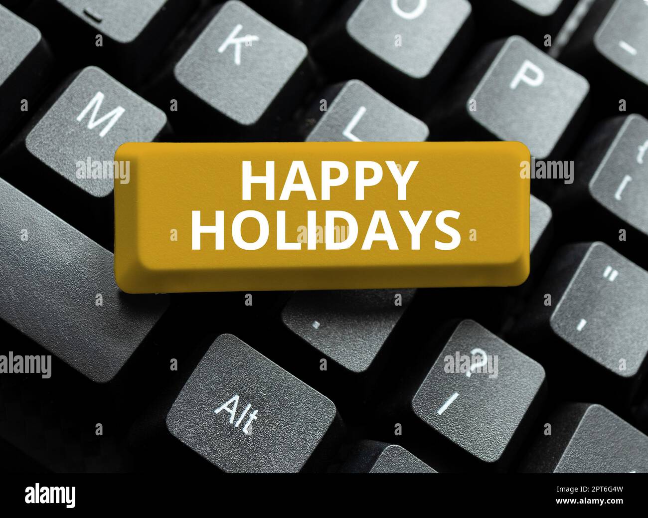 Légende conceptuelle Happy Holidays, mot pour saluer utilisé pour reconnaître la célébration de nombreuses vacances Banque D'Images