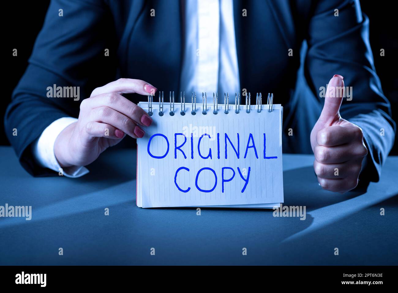 Inspiration montrant le signe copie originale, photo conceptuelle