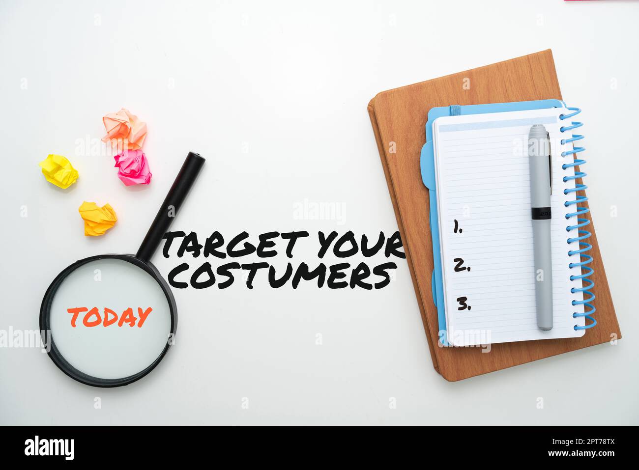 Légende conceptuelle cibler vos clients, aperçu de l'entreprise Plage et intérêt spécifiques utilisateurs potentiels et acheteurs Banque D'Images