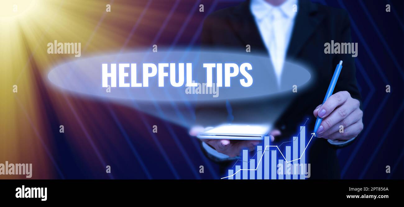 Légende conceptuelle conseils utiles, photo conceptuelle Demandez à un expert conseils conseils conseils conseils Avertissement Banque D'Images