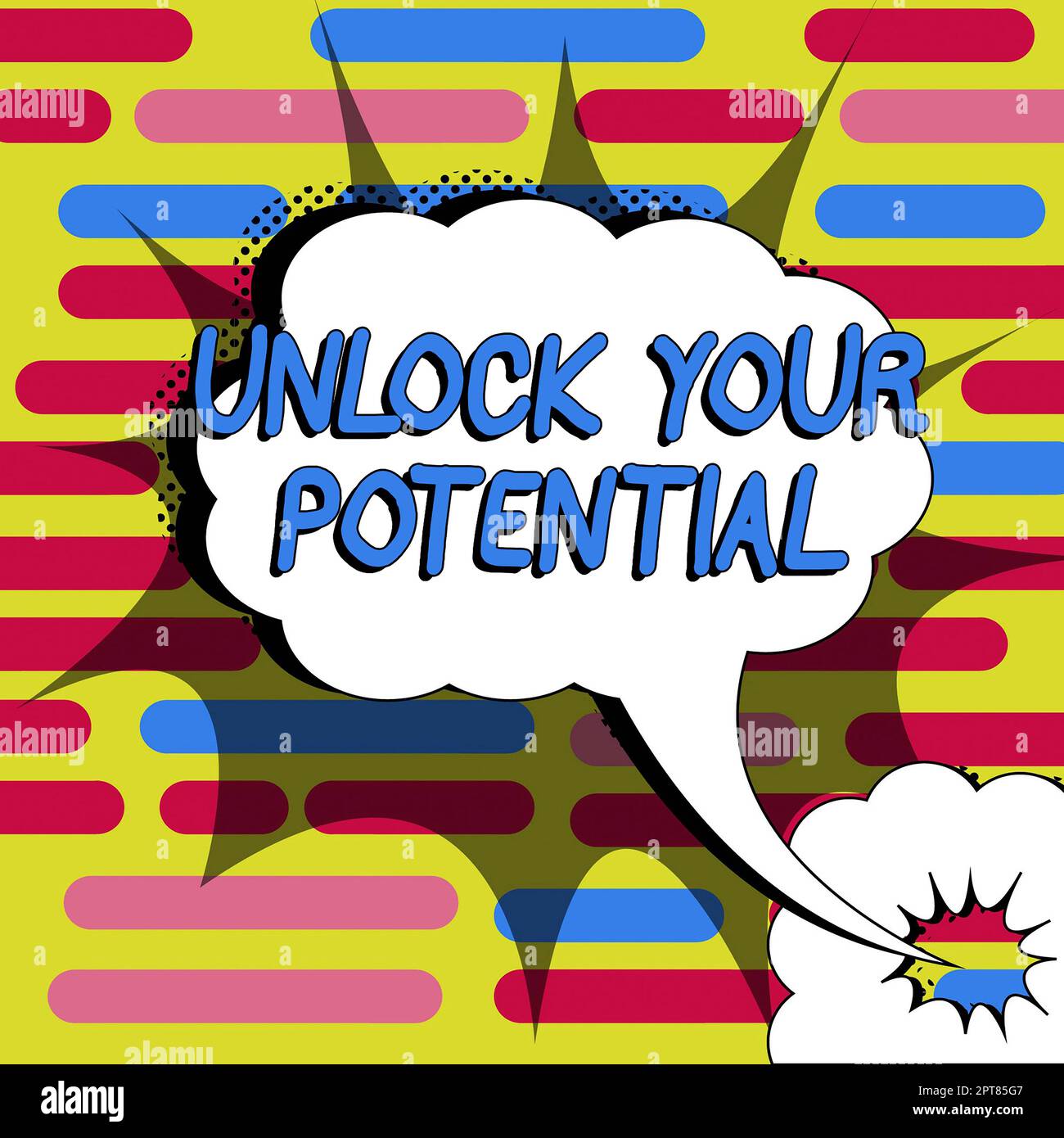 Affiche Unlock Your Potential, Business Showcase maximiser la force et les capacités font une différence Banque D'Images