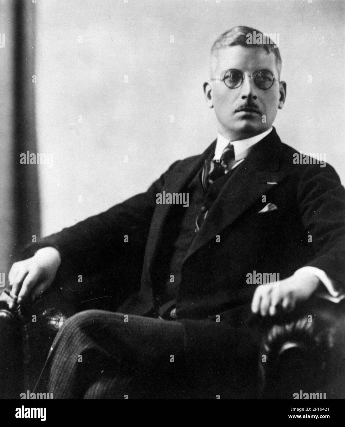 Un portrait du chancelier autrichien Kurt von Schuschnigg. C'est le refus de dernière minute de Schussnigg de donner le contrôle de l'Autriche aux nazis qui a conduit à l'invasion et l'annexion de l'Autriche par les nazis (Anschluss) Banque D'Images