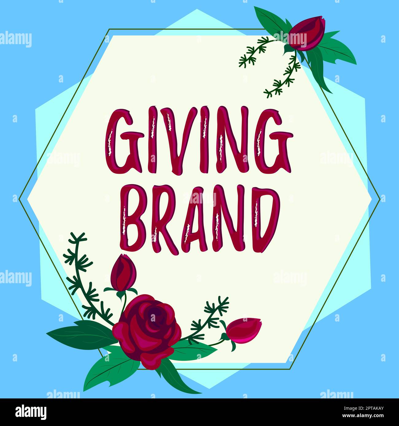 Texte d'écriture donnant marque, mot écrit sur le processus de donner un nom à un produit ou à des services d'entreprise Banque D'Images