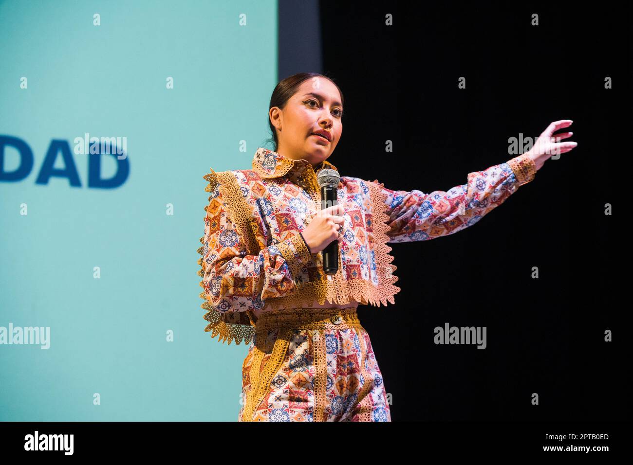 Katya Echazarreta discours de motivation à Mérida, Yucatán. 24 mars 2023 Banque D'Images