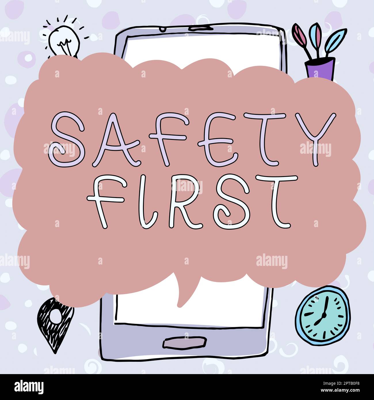 Légende présentant Safety First, Business concept éviter tout risque inutile Live Safely soyez prudent Banque D'Images