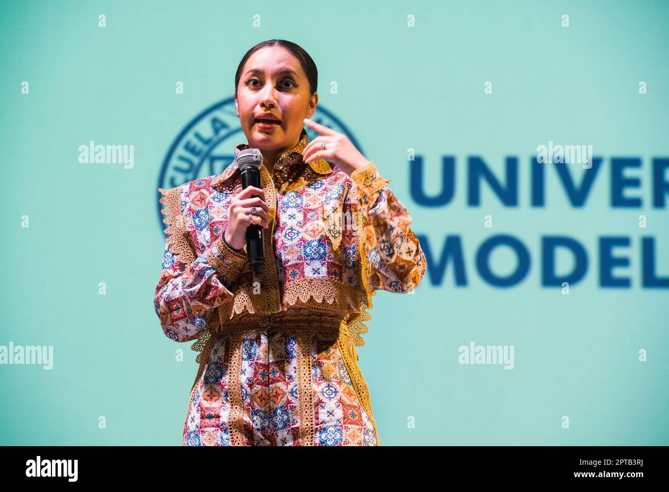 Katya Echazarreta discours de motivation à Mérida, Yucatán. 24 mars 2023 Banque D'Images