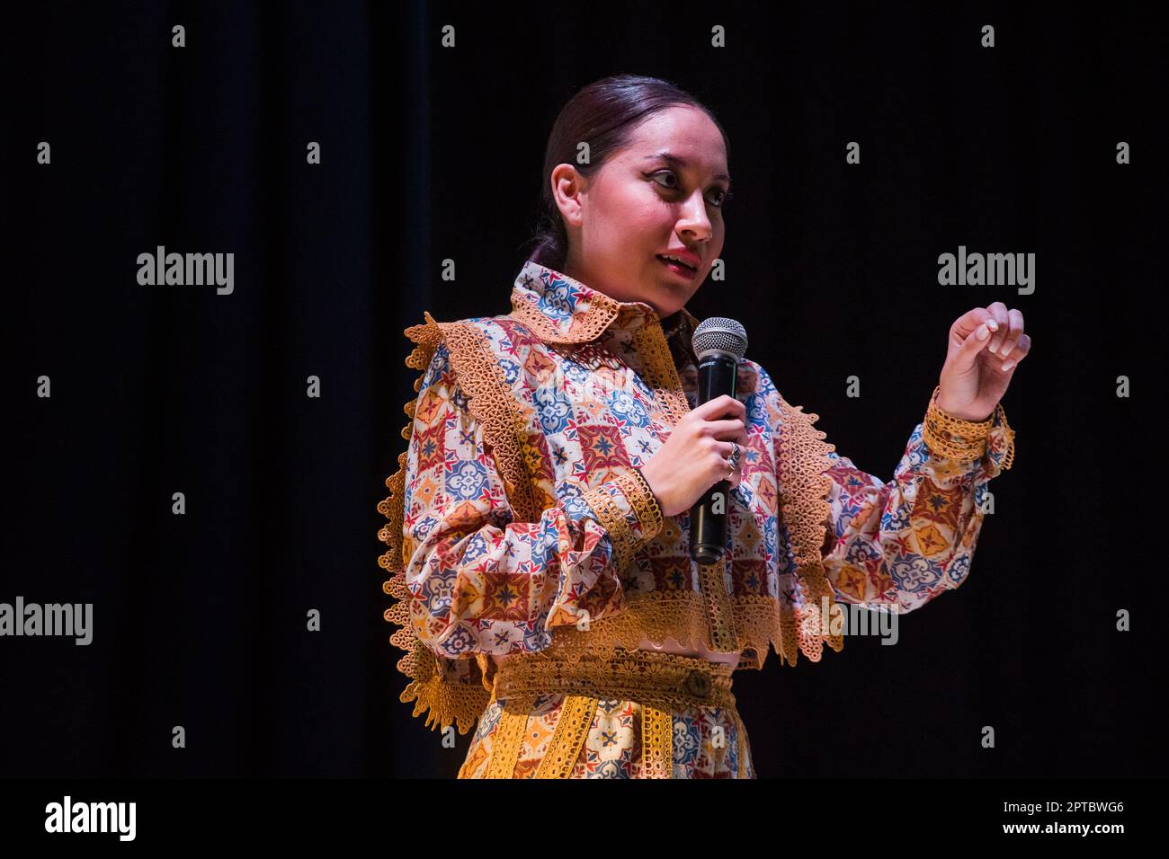 Katya Echazarreta discours de motivation à Mérida, Yucatán. 24 mars 2023 Banque D'Images