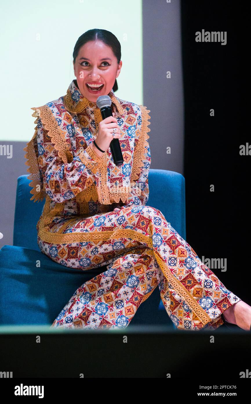 Katya Echazarreta discours de motivation à Mérida, Yucatán. 24 mars 2023 Banque D'Images