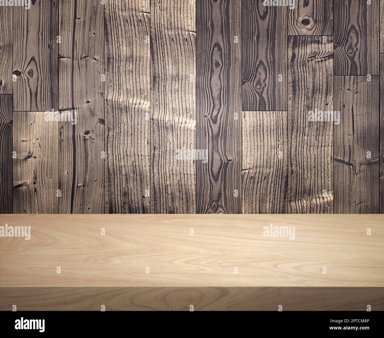 Tableau en bois vide pour afficher les illustrations des produits Photo  Stock - Alamy