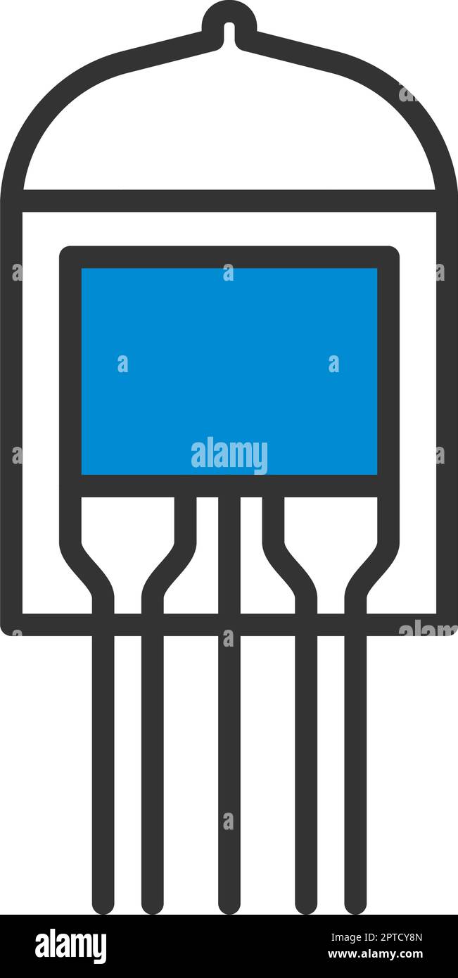 Icône du tube à vide électronique Illustration de Vecteur