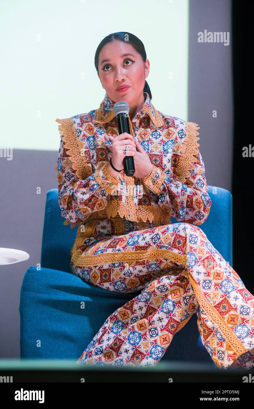 Katya Echazarreta discours de motivation à Mérida, Yucatán. 24 mars 2023 Banque D'Images