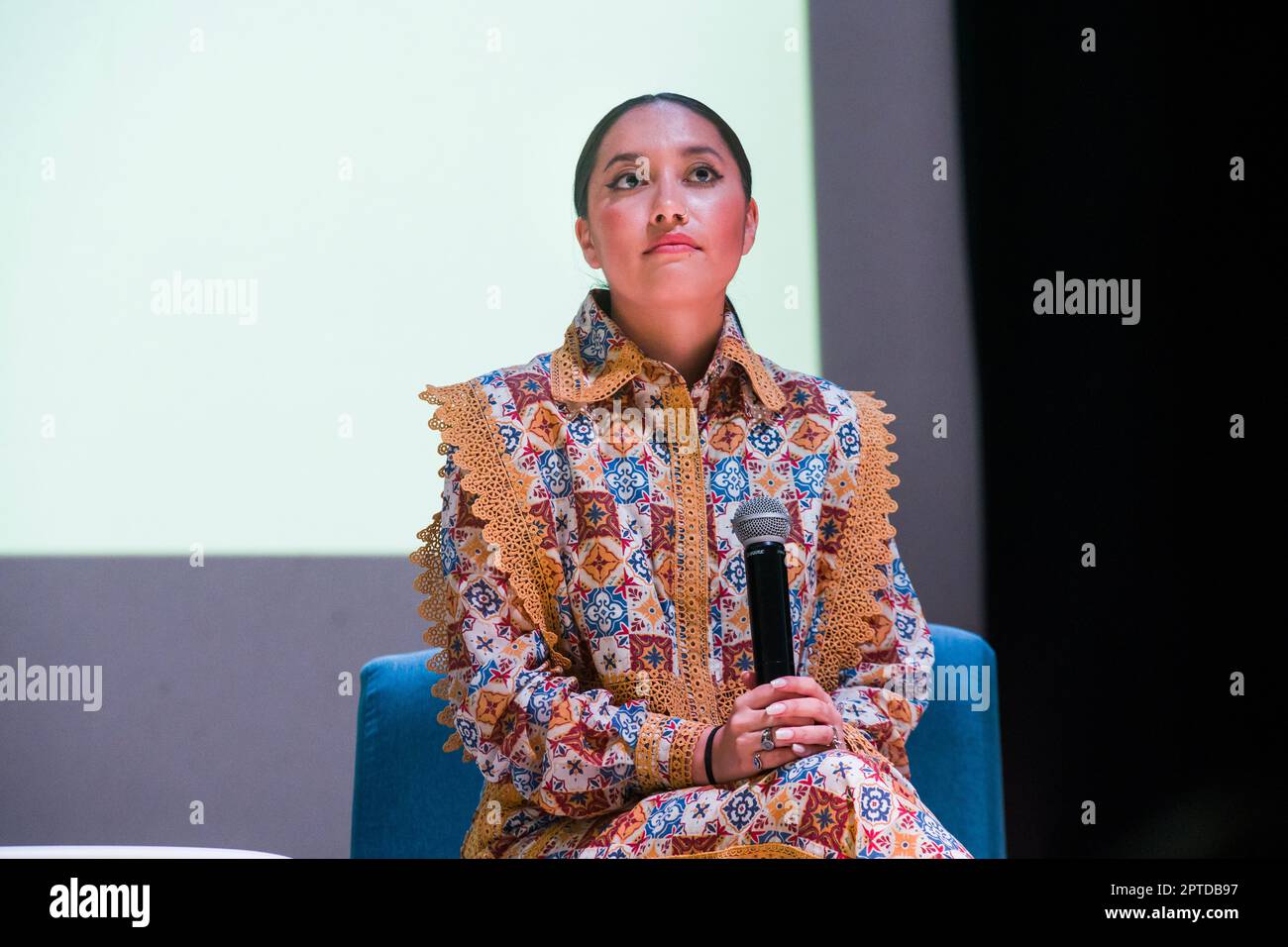 Katya Echazarreta discours de motivation à Mérida, Yucatán. 24 mars 2023 Banque D'Images