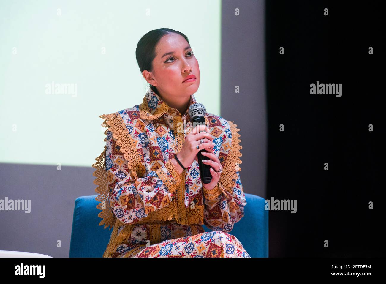 Katya Echazarreta discours de motivation à Mérida, Yucatán. 24 mars 2023 Banque D'Images