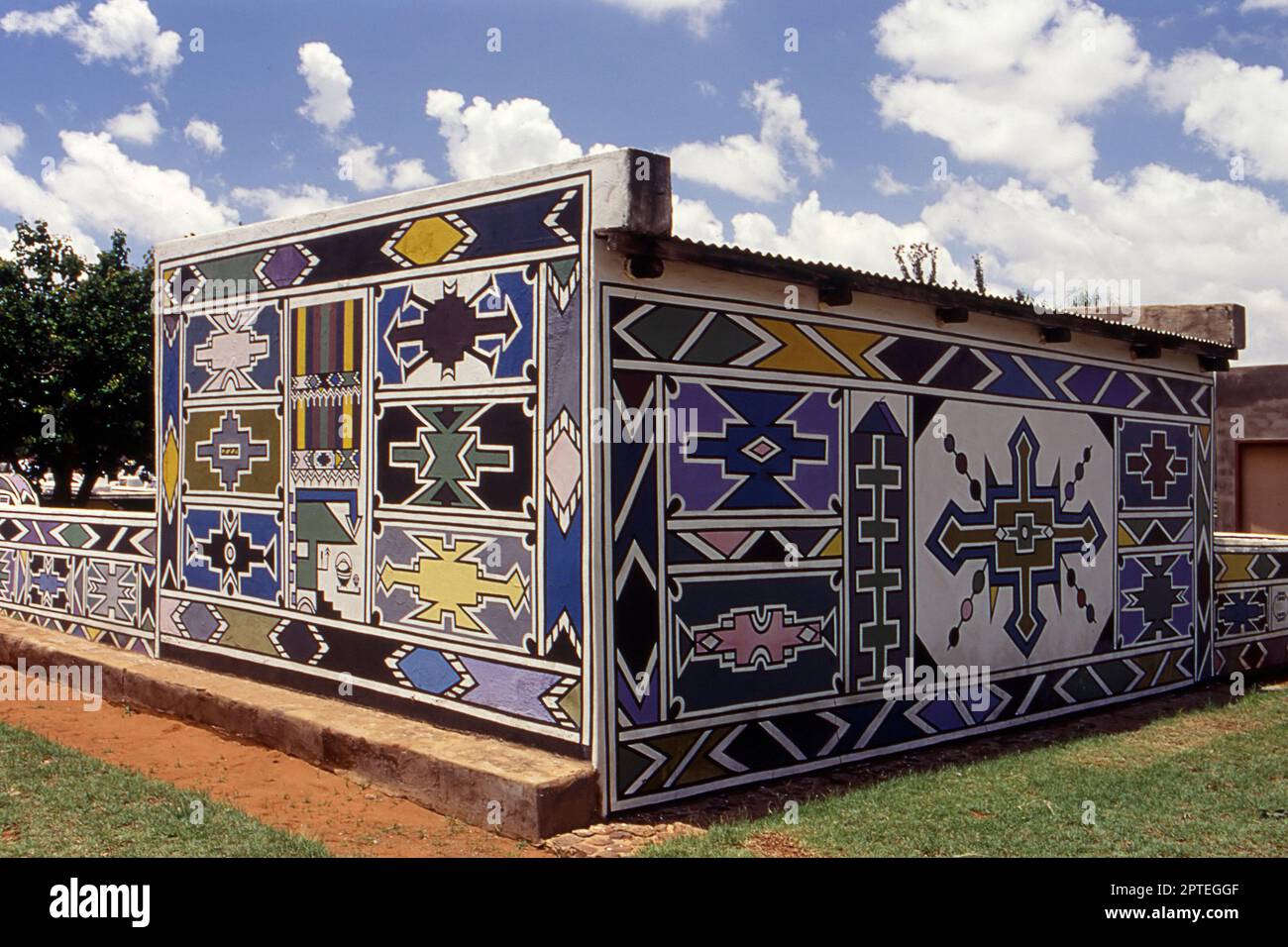 Village de Ndebele près de middleburg, gauteng, afrique du Sud Banque D'Images