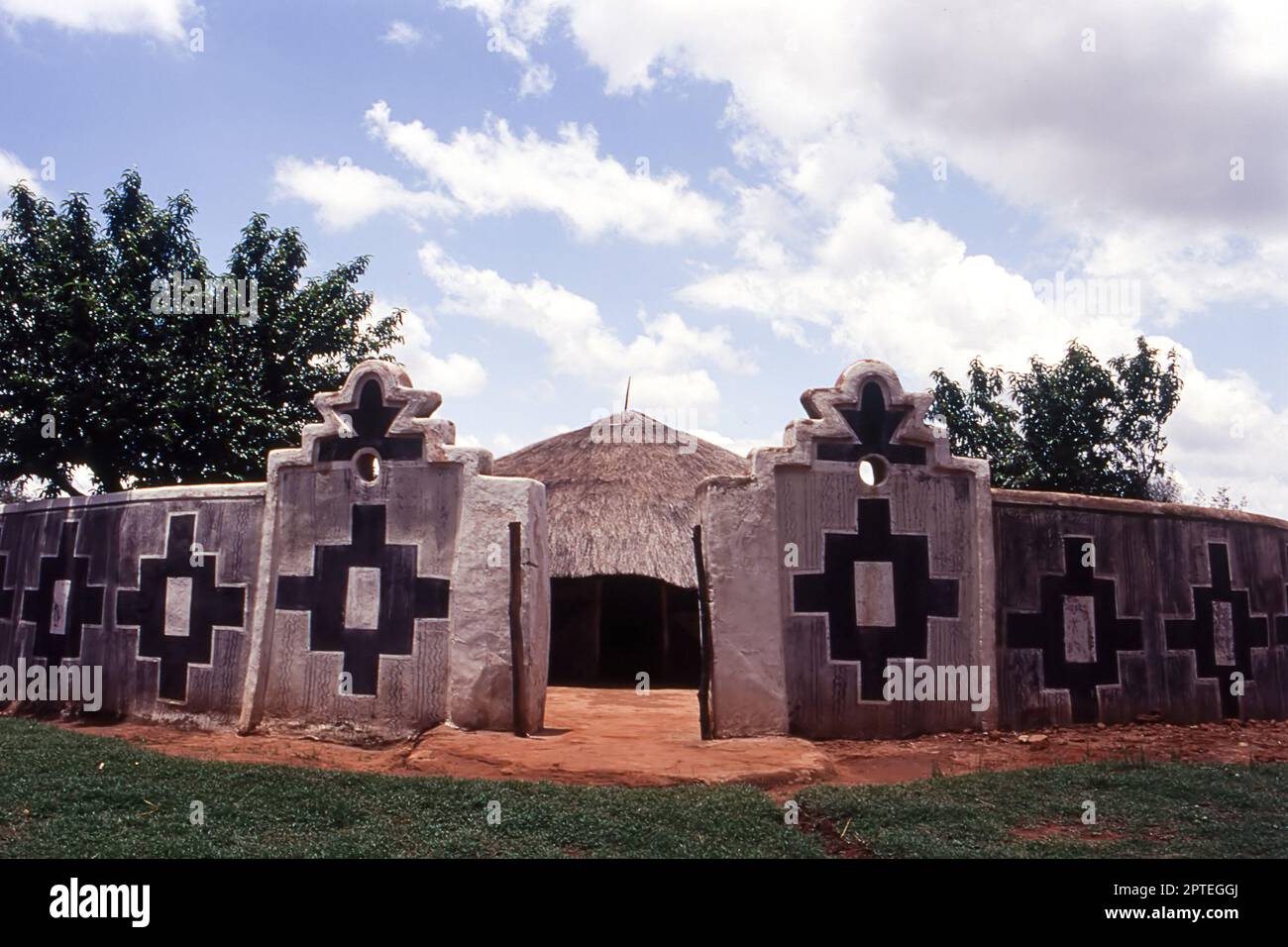 Village de Ndebele près de middleburg, gauteng, afrique du Sud Banque D'Images