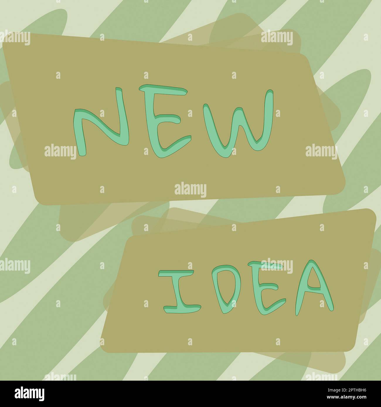 Affichage d'un panneau Nouvelle idée, approche d'affaires Une pensée ou une conception se réfère à un produit d'activité mentale Banque D'Images