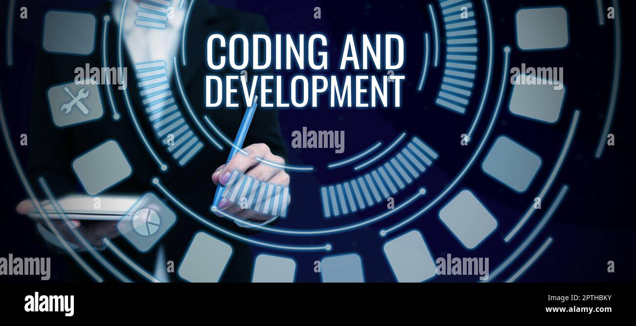 Écriture affichage de texte codage et développement, Word pour la programmation création de programmes d'assemblage simples Banque D'Images